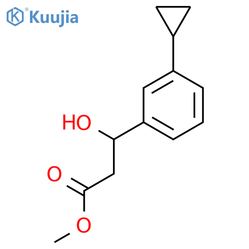 methyl 3-(3-cyclopropylphenyl)-3-hydroxypropanoate structure