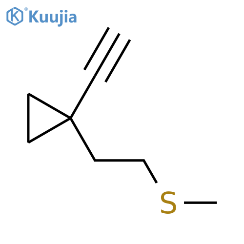 1-ethynyl-1-2-(methylsulfanyl)ethylcyclopropane structure