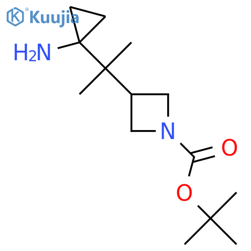 tert-butyl 3-2-(1-aminocyclopropyl)propan-2-ylazetidine-1-carboxylate structure
