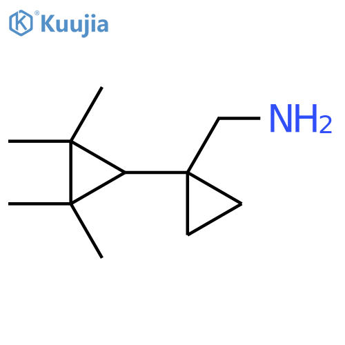 1-(2,2,3,3-tetramethylcyclopropyl)cyclopropylmethanamine structure