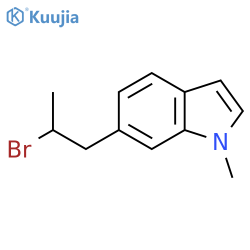 6-(2-bromopropyl)-1-methyl-1H-indole structure