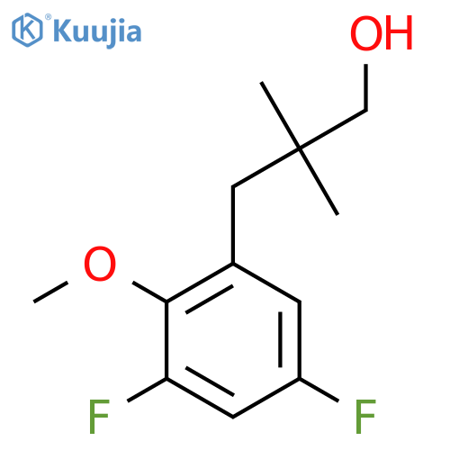 3-(3,5-difluoro-2-methoxyphenyl)-2,2-dimethylpropan-1-ol structure