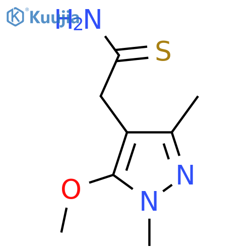 2-(5-methoxy-1,3-dimethyl-1H-pyrazol-4-yl)ethanethioamide structure