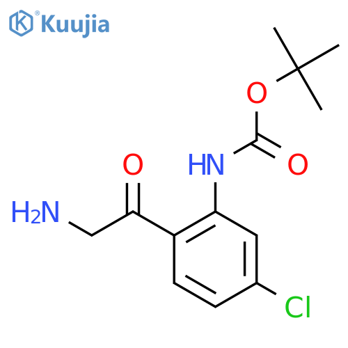 tert-butyl N-2-(2-aminoacetyl)-5-chlorophenylcarbamate structure