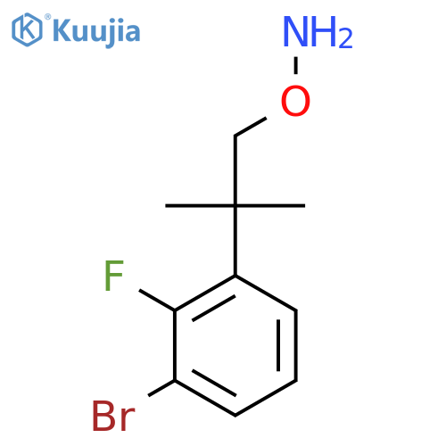 O-2-(3-bromo-2-fluorophenyl)-2-methylpropylhydroxylamine structure
