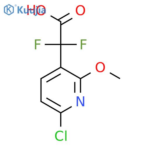 2-(6-chloro-2-methoxypyridin-3-yl)-2,2-difluoroacetic acid structure