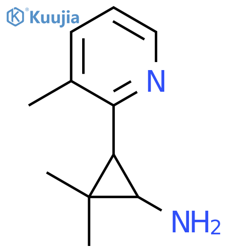 2,2-dimethyl-3-(3-methylpyridin-2-yl)cyclopropan-1-amine structure