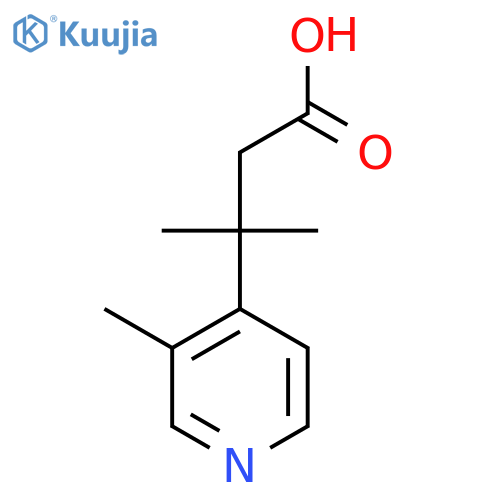 3-methyl-3-(3-methylpyridin-4-yl)butanoic acid structure