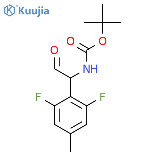 tert-butyl N-1-(2,6-difluoro-4-methylphenyl)-2-oxoethylcarbamate structure