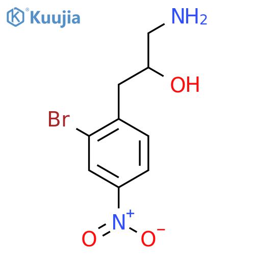1-amino-3-(2-bromo-4-nitrophenyl)propan-2-ol structure