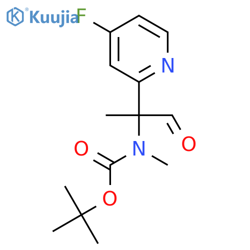 tert-butyl N-2-(4-fluoropyridin-2-yl)-1-oxopropan-2-yl-N-methylcarbamate structure