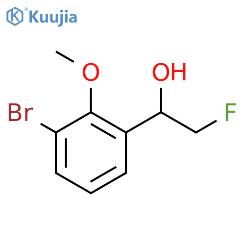 1-(3-bromo-2-methoxyphenyl)-2-fluoroethan-1-ol structure