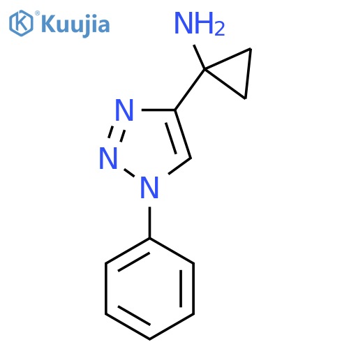 1-(1-phenyl-1H-1,2,3-triazol-4-yl)cyclopropan-1-amine structure