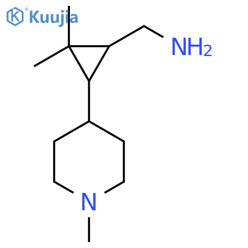 2,2-dimethyl-3-(1-methylpiperidin-4-yl)cyclopropylmethanamine structure