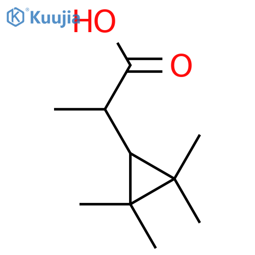 2-(2,2,3,3-Tetramethylcyclopropyl)propanoic acid structure