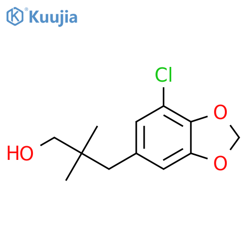 3-(7-chloro-1,3-dioxaindan-5-yl)-2,2-dimethylpropan-1-ol structure