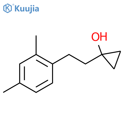 1-2-(2,4-dimethylphenyl)ethylcyclopropan-1-ol structure