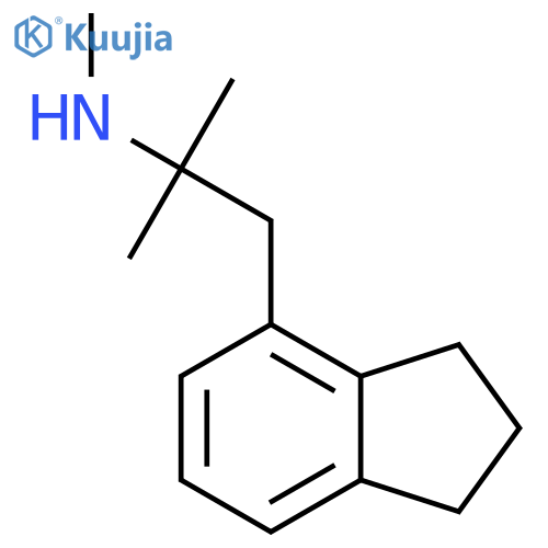 1-(2,3-dihydro-1H-inden-4-yl)-2-methylpropan-2-yl(methyl)amine structure