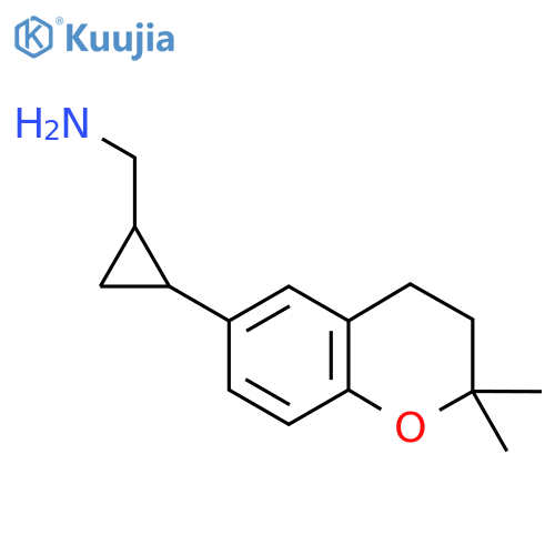 2-(2,2-dimethyl-3,4-dihydro-2H-1-benzopyran-6-yl)cyclopropylmethanamine structure