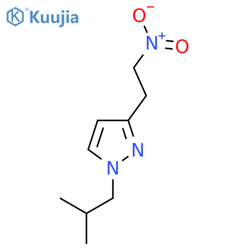 1-(2-methylpropyl)-3-(2-nitroethyl)-1H-pyrazole structure