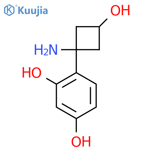 4-(1-amino-3-hydroxycyclobutyl)benzene-1,3-diol structure