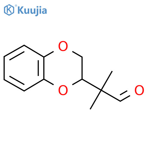 2-(2,3-dihydro-1,4-benzodioxin-2-yl)-2-methylpropanal structure