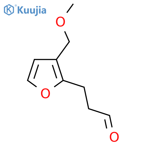 3-3-(methoxymethyl)furan-2-ylpropanal structure