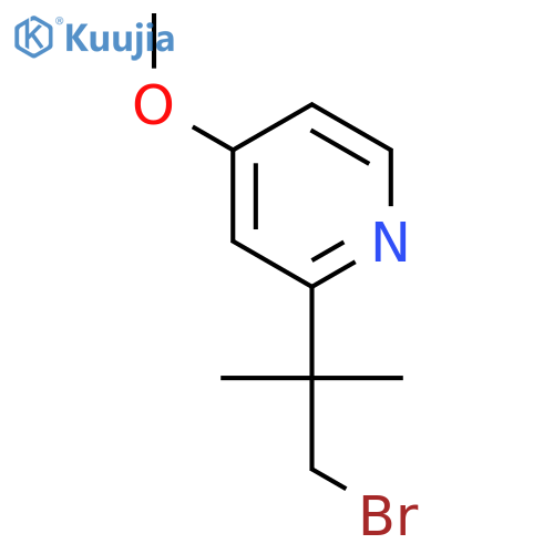 2-(1-bromo-2-methylpropan-2-yl)-4-methoxypyridine structure