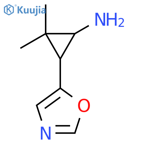 2,2-dimethyl-3-(1,3-oxazol-5-yl)cyclopropan-1-amine structure