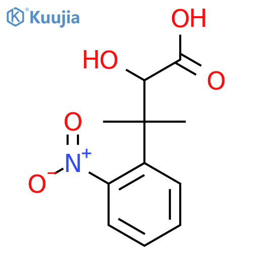 2-hydroxy-3-methyl-3-(2-nitrophenyl)butanoic acid structure
