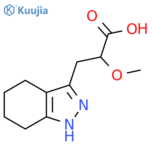 2-methoxy-3-(4,5,6,7-tetrahydro-1H-indazol-3-yl)propanoic acid structure