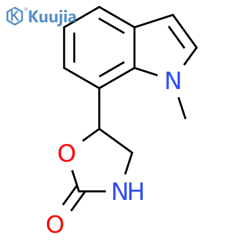 5-(1-methyl-1H-indol-7-yl)-1,3-oxazolidin-2-one structure