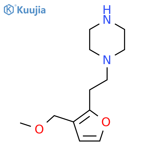 1-{2-3-(methoxymethyl)furan-2-ylethyl}piperazine structure