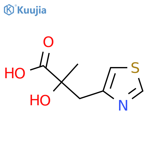 2-hydroxy-2-methyl-3-(1,3-thiazol-4-yl)propanoic acid structure