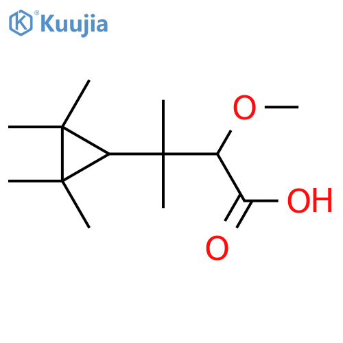 2-methoxy-3-methyl-3-(2,2,3,3-tetramethylcyclopropyl)butanoic acid structure