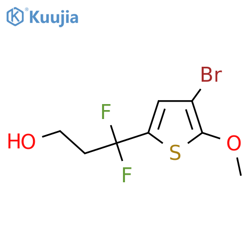 3-(4-Bromo-5-methoxythiophen-2-yl)-3,3-difluoropropan-1-ol structure