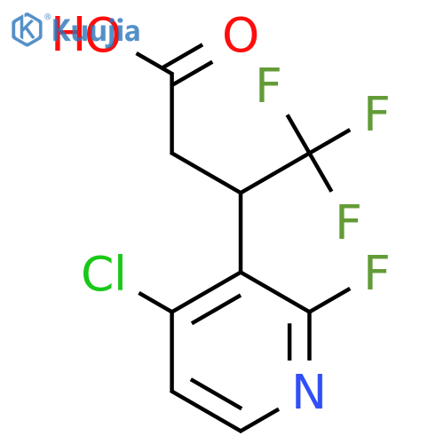 3-(4-chloro-2-fluoropyridin-3-yl)-4,4,4-trifluorobutanoic acid structure