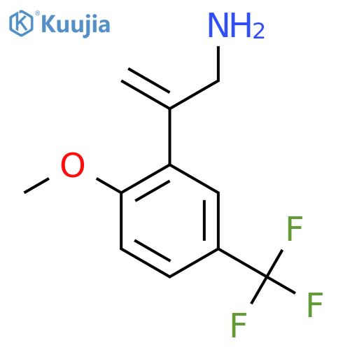 2-2-methoxy-5-(trifluoromethyl)phenylprop-2-en-1-amine structure