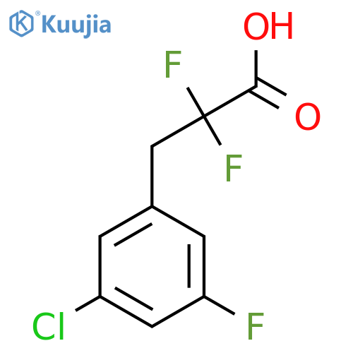 3-(3-chloro-5-fluorophenyl)-2,2-difluoropropanoic acid structure