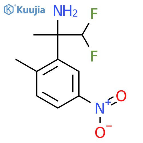 1,1-difluoro-2-(2-methyl-5-nitrophenyl)propan-2-amine structure