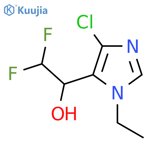 1-(4-chloro-1-ethyl-1H-imidazol-5-yl)-2,2-difluoroethan-1-ol structure