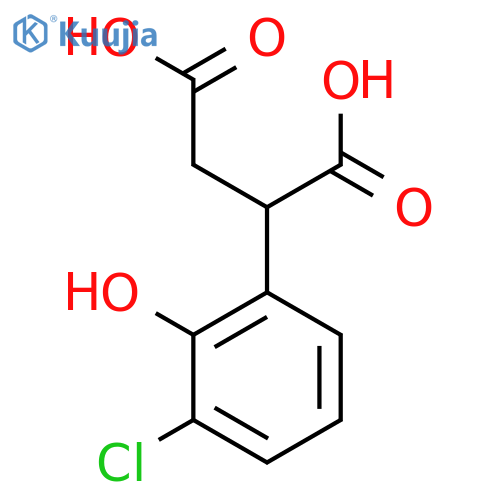2-(3-chloro-2-hydroxyphenyl)butanedioic acid structure