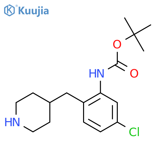 tert-butyl N-{5-chloro-2-(piperidin-4-yl)methylphenyl}carbamate structure