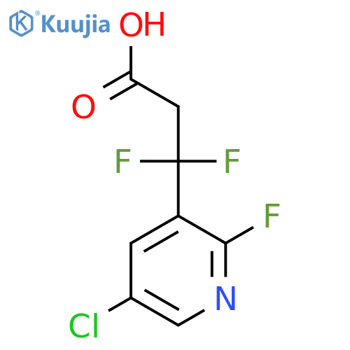 3-(5-chloro-2-fluoropyridin-3-yl)-3,3-difluoropropanoic acid structure