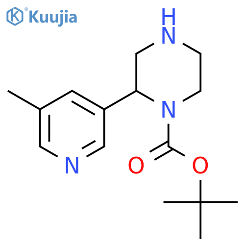 Tert-butyl 2-(5-methylpyridin-3-yl)piperazine-1-carboxylate structure