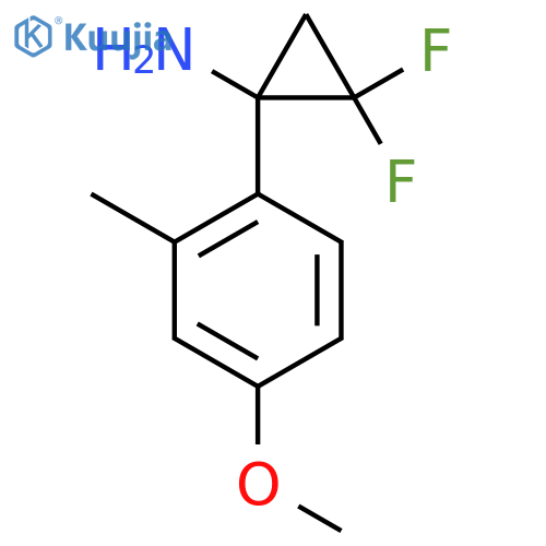 2,2-difluoro-1-(4-methoxy-2-methylphenyl)cyclopropan-1-amine structure