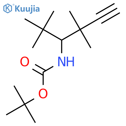 tert-butyl N-(2,2,4,4-tetramethylhex-5-yn-3-yl)carbamate structure