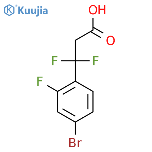 3-(4-bromo-2-fluorophenyl)-3,3-difluoropropanoic acid structure