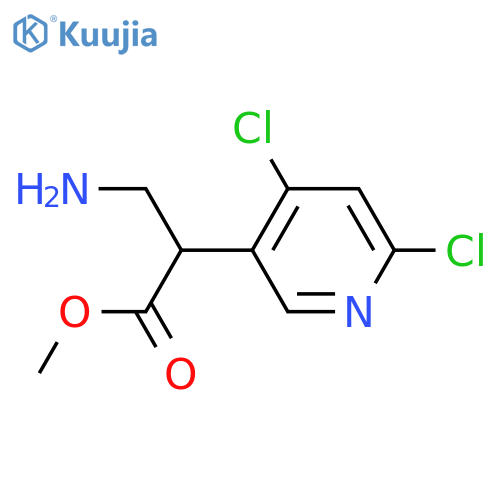 methyl 3-amino-2-(4,6-dichloropyridin-3-yl)propanoate structure