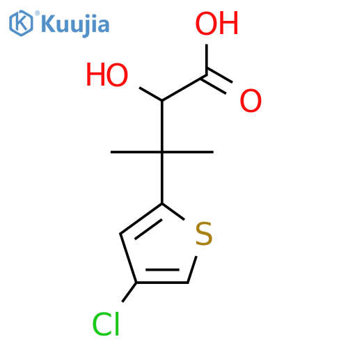 3-(4-chlorothiophen-2-yl)-2-hydroxy-3-methylbutanoic acid structure